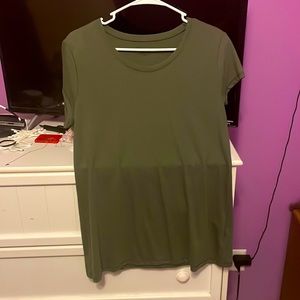 womens dark green tee